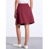image:imageAllegra K Womens Denim Skirt High Waist Stretch A Line Casual Jean Skirts  Elastic Back High Rise Above Knee Length Flared Pleated Y2k Style Casual Work Daily WearDark Red