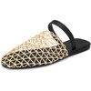 image:imageAllegra K Women Slip on Mesh Braided Hollow Out Flats Sandals  Round Toe Slides Lightweight Casual Lounging Slingback Style Comfortable Fit Breathable MeshKhaki