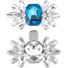 image:imageAllegra K 2 PCS Womens Rhinestone Flower Shoe Clips Fashion Crystal Shoes Buckles Decoration for Wedding PartyBluePetals
