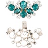 image:imageAllegra K 2 PCS Womens Rhinestone Flower Shoe Clips Fashion Crystal Shoes Buckles Decoration for Wedding PartyGreen