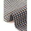 image:imageAllegra K Vintage Plaid Blazer for Womens Houndstooth Lapel Collar Work Office Fitted Suit JacketNavy Blue