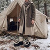 image:imageAllegra K Women Warm Faux Suede Nonslip Laceup Flat Ankle Snow Boots  Breathable durable outsole Keeps feet dry in cold mud Daily wear Comfortable nonslip laceup designBlack