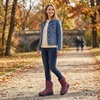 image:imageAllegra K Women Winter Adjustable Flat Pull on Snow Boots  18inch heel Hook amp Loop closure Comfy for daily wear Adjustable fit Easy pullon style Nonslip outsoleBurgundy