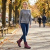 image:imageAllegra K Women Winter Adjustable Flat Pull on Snow Boots  18inch heel Hook amp Loop closure Comfy for daily wear Adjustable fit Easy pullon style Nonslip outsoleBurgundy
