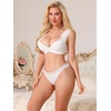 image:imageAllegra K Womens Low Waist Panties Briefs Floral Lace Breathable ThongsWhite