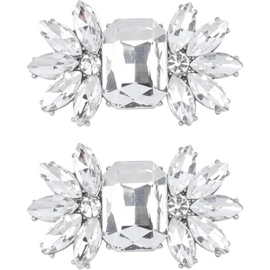 image:imageAllegra K 2 PCS Womens Rhinestone Flower Shoe Clips Fashion Crystal Shoes Buckles Decoration for Wedding PartyClear