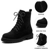 image:imageAllegra K Womens Combat Boots Ankle Booties Laceup Platform Zipper Lug Sole Boots Ankle BootsBlack