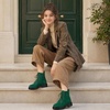 image:imageAllegra K Womens Combat Boots Ankle Booties Laceup Platform Zipper Lug Sole Boots Ankle BootsGreen
