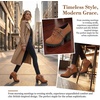 image:imageAllegra K Women Nonslip Laceup Side Zipper Block Heel Ankle Boots  TPR outsole Lightweight and flexible Rear height 335 inches Durable construction Comfortable block heelBrown