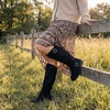image:imageAllegra K Women Soft Cushioned NonSlip Flat No Heel Knee High Boots  TPR Outsole Breathable Snow and mud protection Rear height 118 inches Front height 039 inchesBlack