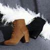 image:imageAllegra K Womens Lace Up Chunky Heel Ankle Booties  Laceup ankle boots Comfortable chunky block heel Round toe front eyelet laces Vintage fall readyBlack