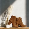 image:imageAllegra K Womens Lace Up Chunky Heel Ankle Booties  Laceup ankle boots Comfortable chunky block heel Round toe front eyelet laces Vintage fall readyBrown