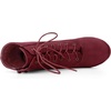image:imageAllegra K Womens Lace Up Chunky Heel Ankle Booties  Laceup ankle boots Comfortable chunky block heel Round toe front eyelet laces Vintage fall readyBurgundy