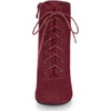 image:imageAllegra K Womens Lace Up Chunky Heel Ankle Booties  Laceup ankle boots Comfortable chunky block heel Round toe front eyelet laces Vintage fall readyBurgundy