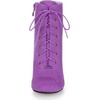 image:imageAllegra K Womens Lace Up Chunky Heel Ankle Booties  Laceup ankle boots Comfortable chunky block heel Round toe front eyelet laces Vintage fall readyPurple