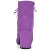 image:imageAllegra K Womens Lace Up Chunky Heel Ankle Booties  Laceup ankle boots Comfortable chunky block heel Round toe front eyelet laces Vintage fall readyPurple