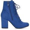 image:imageAllegra K Womens Lace Up Chunky Heel Ankle Booties  Laceup ankle boots Comfortable chunky block heel Round toe front eyelet laces Vintage fall readyRoyal Blue