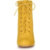image:imageAllegra K Womens Lace Up Chunky Heel Ankle Booties  Laceup ankle boots Comfortable chunky block heel Round toe front eyelet laces Vintage fall readyYellow
