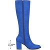 image:imageAllegra K Womens Side Zipper Chunky Heel Knee High Boots  3 17 inches Heel Boot with Side Zip Faux Suede Round Toe Comfort Fall Winter Knee Boots Casual OfficeRoyal Blue