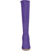 image:imageAllegra K Womens Side Zipper Chunky Heel Knee High Boots  3 17 inches Heel Boot with Side Zip Faux Suede Round Toe Comfort Fall Winter Knee Boots Casual OfficePurple