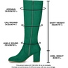 image:imageAllegra K Womens Side Zipper Chunky Heel Knee High Boots  3 17 inches Heel Boot with Side Zip Faux Suede Round Toe Comfort Fall Winter Knee Boots Casual OfficeEmerald Green