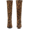 image:imageAllegra K Womens Side Zipper Chunky Heel Knee High Boots  3 17 inches Heel Boot with Side Zip Faux Suede Round Toe Comfort Fall Winter Knee Boots Casual OfficeLeopard