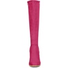 image:imageAllegra K Womens Side Zipper Chunky Heel Knee High Boots  3 17 inches Heel Boot with Side Zip Faux Suede Round Toe Comfort Fall Winter Knee Boots Casual OfficeHot Pink