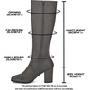image:imageAllegra K Womens Side Zipper Chunky Heel Knee High Boots  3 17 inches Heel Boot with Side Zip Faux Suede Round Toe Comfort Fall Winter Knee Boots Casual OfficeGrey