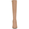 image:imageAllegra K Womens Side Zipper Chunky Heel Knee High Boots  3 17 inches Heel Boot with Side Zip Faux Suede Round Toe Comfort Fall Winter Knee Boots Casual OfficeKhaki