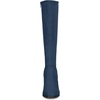 image:imageAllegra K Womens Side Zipper Chunky Heel Knee High Boots  3 17 inches Heel Boot with Side Zip Faux Suede Round Toe Comfort Fall Winter Knee Boots Casual OfficeNavy Blue