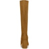 image:imageAllegra K Womens Side Zipper Chunky Heel Knee High Boots  3 17 inches Heel Boot with Side Zip Faux Suede Round Toe Comfort Fall Winter Knee Boots Casual OfficeBrown