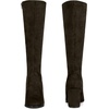 image:imageAllegra K Womens Side Zipper Chunky Heel Knee High Boots  3 17 inches Heel Boot with Side Zip Faux Suede Round Toe Comfort Fall Winter Knee Boots Casual OfficeDark Coffee