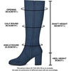 image:imageAllegra K Womens Side Zipper Chunky Heel Knee High Boots  3 17 inches Heel Boot with Side Zip Faux Suede Round Toe Comfort Fall Winter Knee Boots Casual OfficeNavy Blue