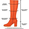 image:imageAllegra K Womens Side Zipper Chunky Heel Knee High Boots  3 17 inches Heel Boot with Side Zip Faux Suede Round Toe Comfort Fall Winter Knee Boots Casual OfficeOrange