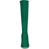 image:imageAllegra K Womens Side Zipper Chunky Heel Knee High Boots  3 17 inches Heel Boot with Side Zip Faux Suede Round Toe Comfort Fall Winter Knee Boots Casual OfficeEmerald Green