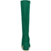image:imageAllegra K Womens Side Zipper Chunky Heel Knee High Boots  3 17 inches Heel Boot with Side Zip Faux Suede Round Toe Comfort Fall Winter Knee Boots Casual OfficeEmerald Green