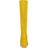 image:imageAllegra K Womens Side Zipper Chunky Heel Knee High Boots  3 17 inches Heel Boot with Side Zip Faux Suede Round Toe Comfort Fall Winter Knee Boots Casual OfficeYellow