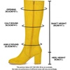 image:imageAllegra K Womens Side Zipper Chunky Heel Knee High Boots  3 17 inches Heel Boot with Side Zip Faux Suede Round Toe Comfort Fall Winter Knee Boots Casual OfficeYellow