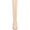 image:imageAllegra K Womens Side Zipper Chunky Heel Knee High Boots  3 17 inches Heel Boot with Side Zip Faux Suede Round Toe Comfort Fall Winter Knee Boots Casual OfficeBeige
