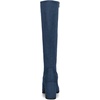 image:imageAllegra K Womens Side Zipper Chunky Heel Knee High Boots  3 17 inches Heel Boot with Side Zip Faux Suede Round Toe Comfort Fall Winter Knee Boots Casual OfficeNavy Blue