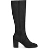 image:imageAllegra K Womens Side Zipper Chunky Heel Knee High Boots  3 17 inches Heel Boot with Side Zip Faux Suede Round Toe Comfort Fall Winter Knee Boots Casual OfficeBlack
