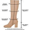 image:imageAllegra K Womens Side Zipper Chunky Heel Knee High Boots  3 17 inches Heel Boot with Side Zip Faux Suede Round Toe Comfort Fall Winter Knee Boots Casual OfficeKhaki