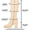 image:imageAllegra K Womens Side Zipper Chunky Heel Knee High Boots  3 17 inches Heel Boot with Side Zip Faux Suede Round Toe Comfort Fall Winter Knee Boots Casual OfficeBeige