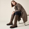 image:imageAllegra K Womens Knee High Boots Platform Chunky Low Heel Round Toe Boots  Classic Tall Boots Faux Leather 16in Round Toe Boots Fashion Equestrian Boots with Zipper Womens Dress BootsBrown