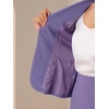 image:imageAllegra K Womens Suits 2 Piece Skirt Set Business Professional Outfits Short Sleeve Blazer Pencil Skirt SuitDark Purple