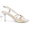 image:imageAllegra K Womens Crystal Slingback Strap Stiletto Heel SandalsSilver