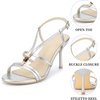 image:imageAllegra K Womens Crystal Slingback Strap Stiletto Heel SandalsSilver