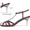 image:imageAllegra K Womens Gladiator Strappy TStrap Stiletto Heels SandalsCherry Red