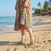 image:imageAllegra K Womens Lace Up Strappy Stiletto Heel Light Brown Sandal 75 M US