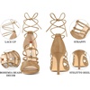 image:imageAllegra K Womens Lace Up Strappy Stiletto Heel Light Brown Sandals 7 M US